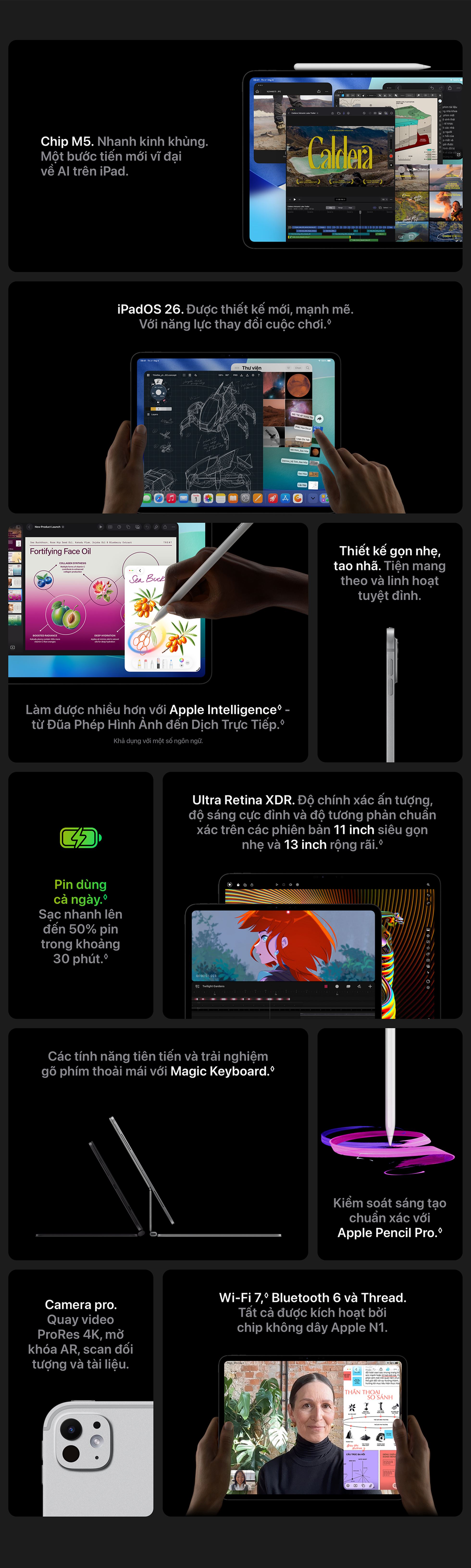 iPad Pro M5 11 inch WiFi 256GB - Thông Số Kỹ Thuật