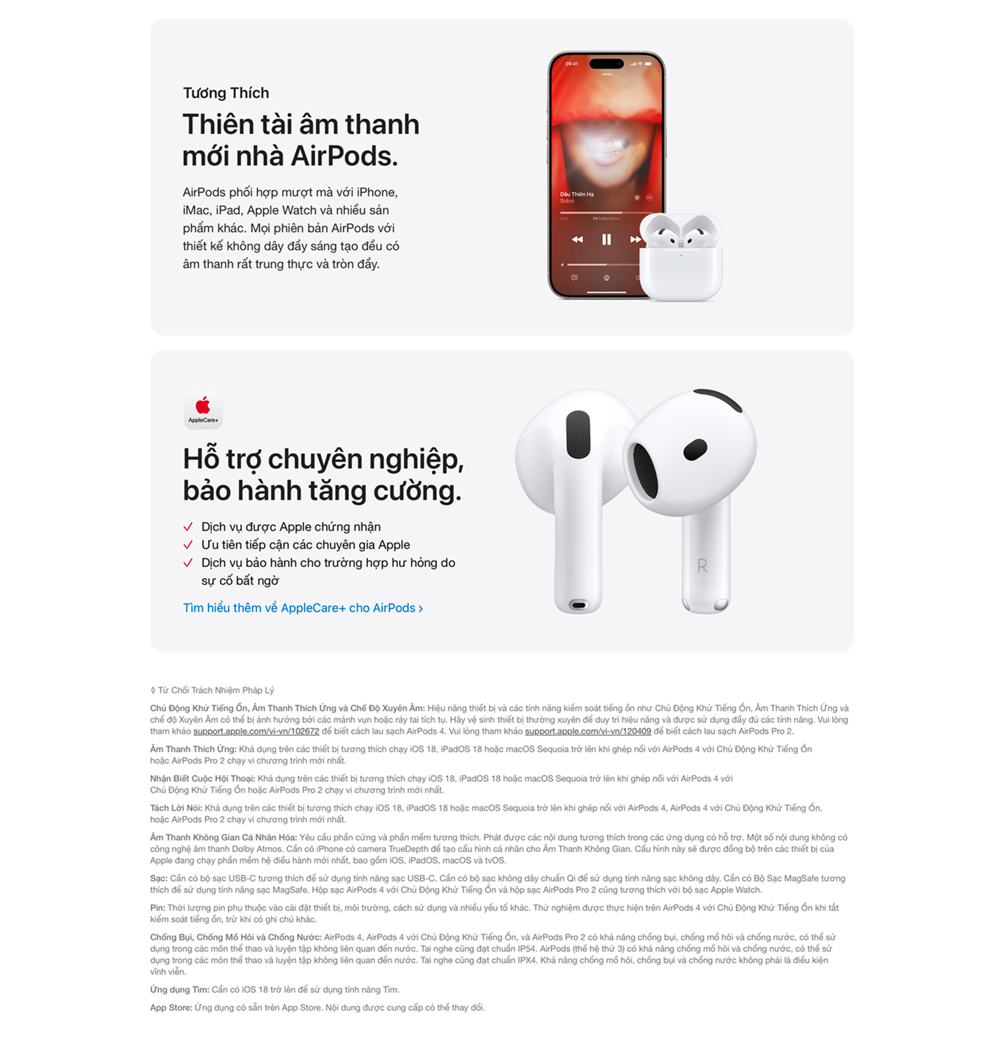 Thông tin phụ kiện AirPods 4 chống ồn