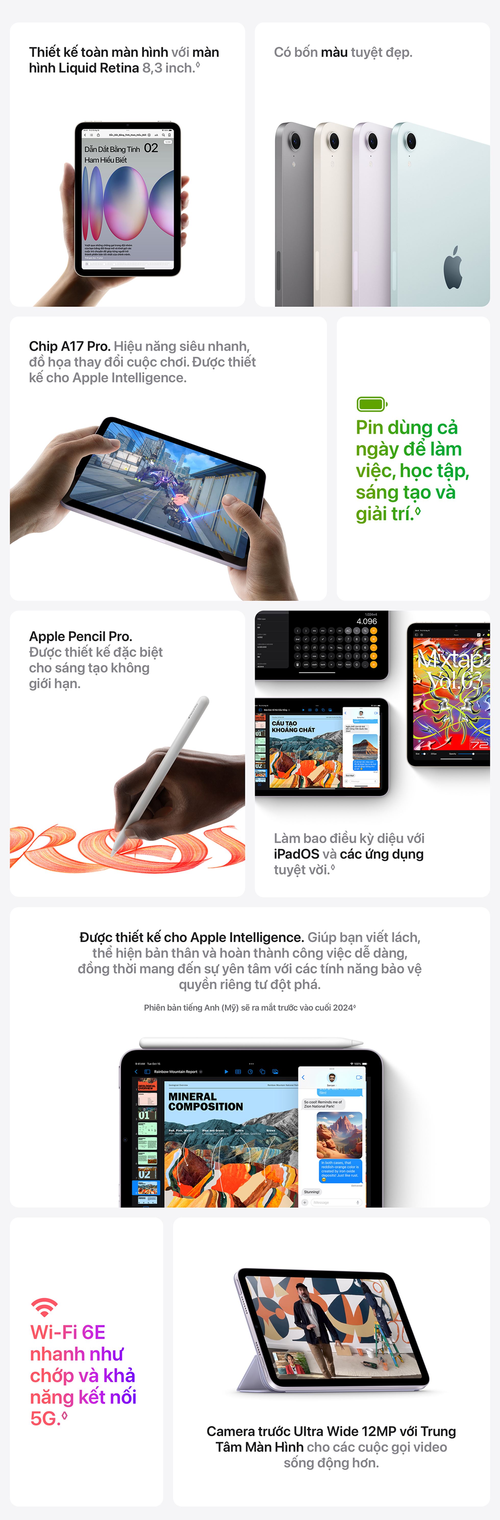 iPad mini 7 WiFi 128GB - Thông Số Kỹ Thuật iPad mini 7 WiFi 128GB - Thông Số Kỹ Thuật