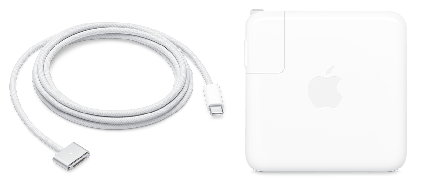 Củ sạc Apple USB-C 96W và cáp sạc MagSafe 3 tiện lợi khi làm việc tại văn phòng