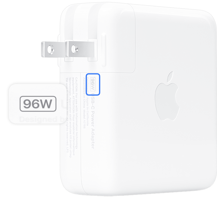 Vị trí in thông số công suất Watt chi tiết trên củ sạc Apple USB-C