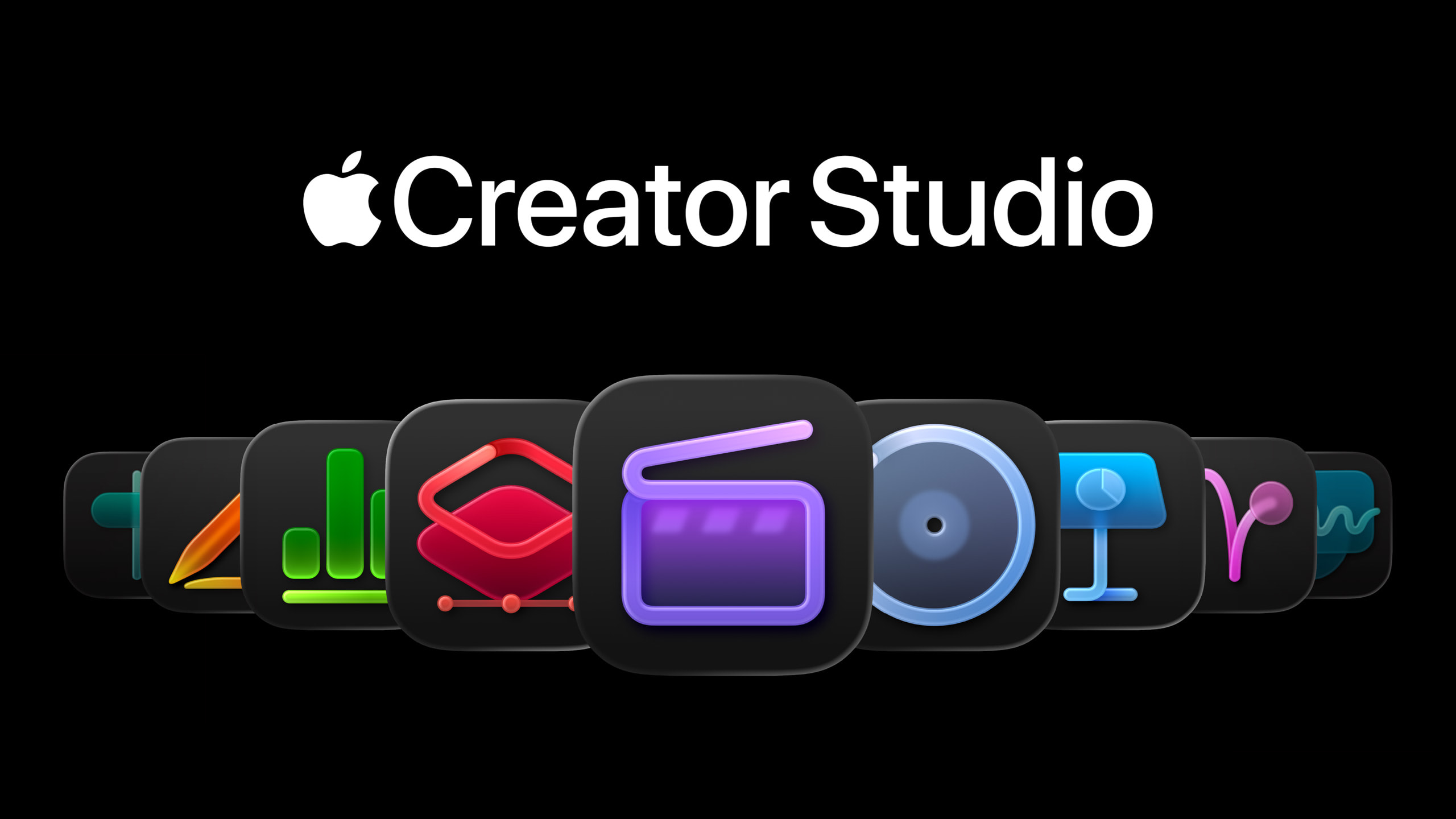 Bộ ứng dụng Apple Creator Studio gồm Final Cut Pro, Pixelmator Pro, Keynote