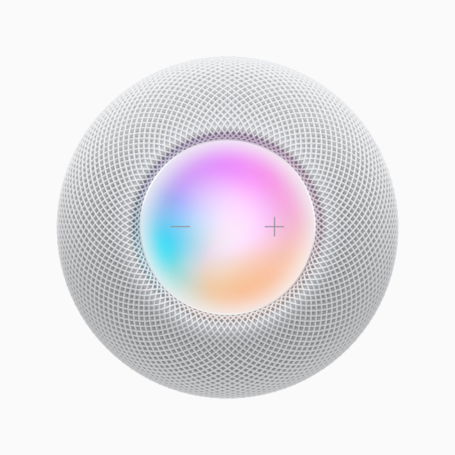 Mặt cảm ứng phát sáng khi kích hoạt trợ lý ảo Siri trên HomePod