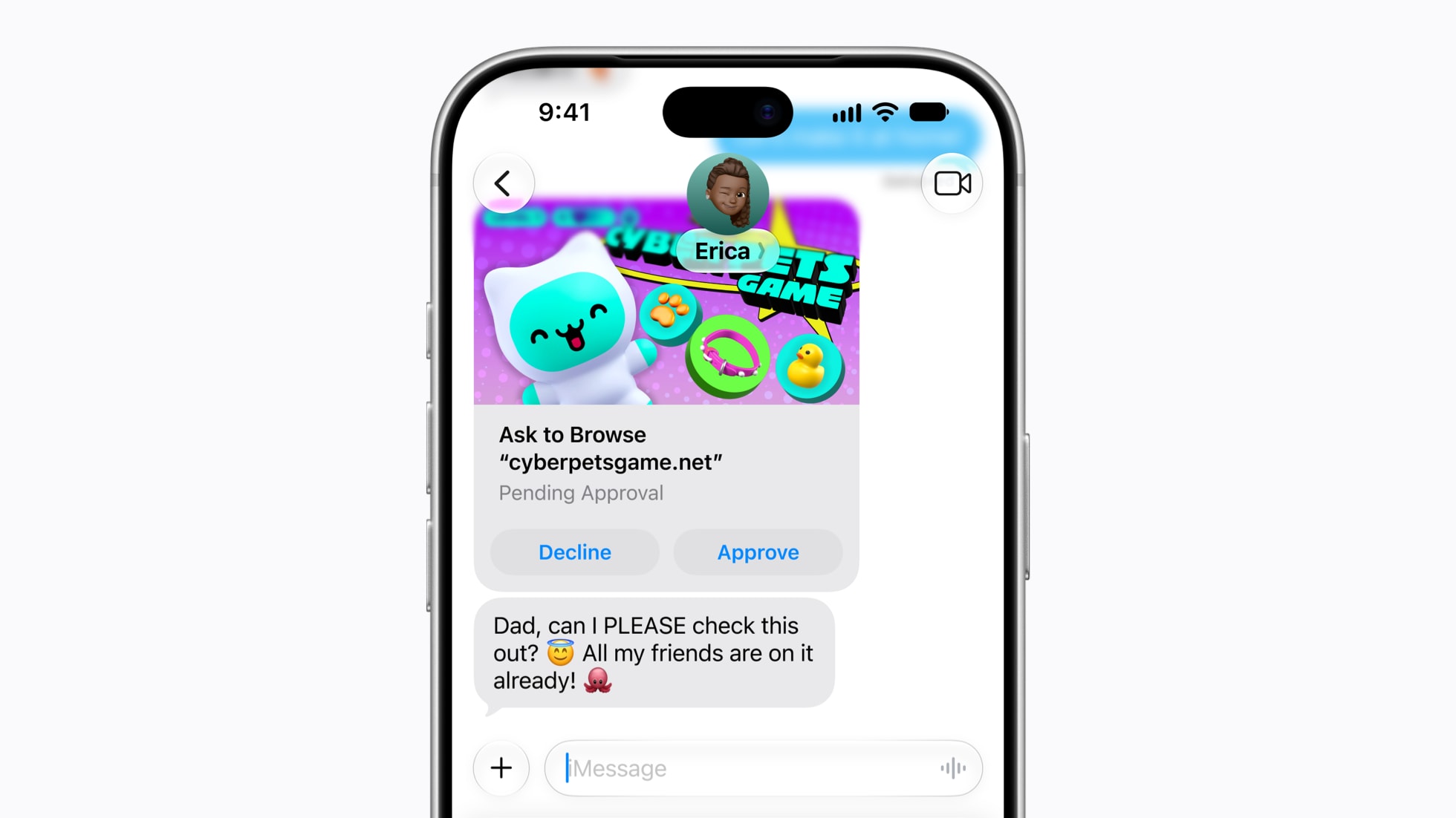 Tính năng Ask to Browse trên iOS 27 yêu cầu trẻ xin phép trước khi mở trang web mới