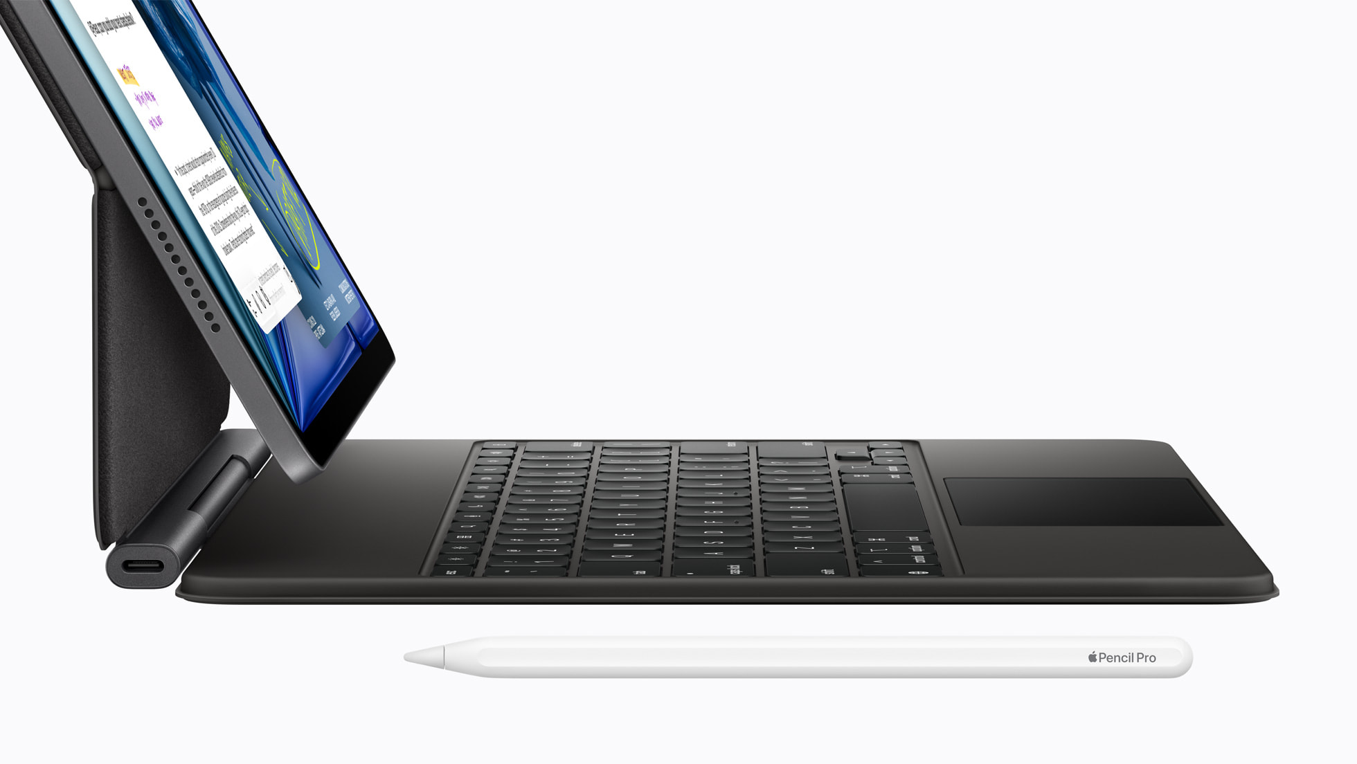 iPad Air M4 sử dụng Apple Pencil Pro và Magic Keyboard