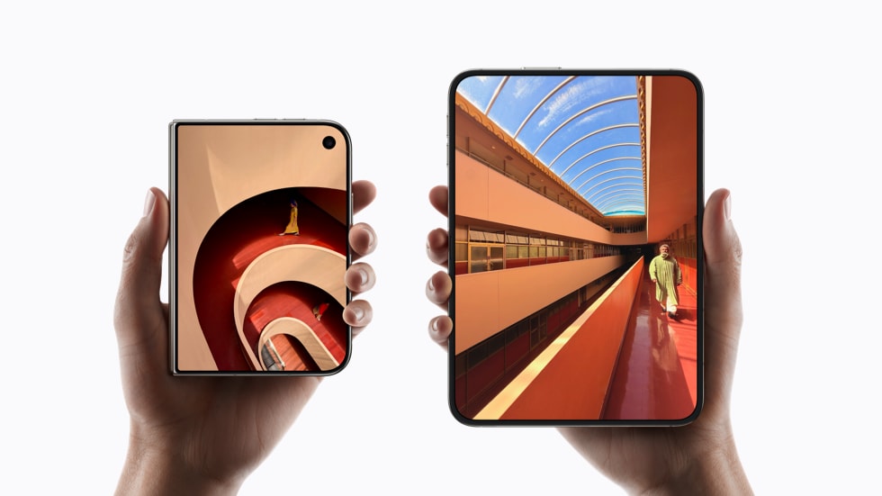 So sánh kích thước màn hình trong và ngoài của iPhone Duo