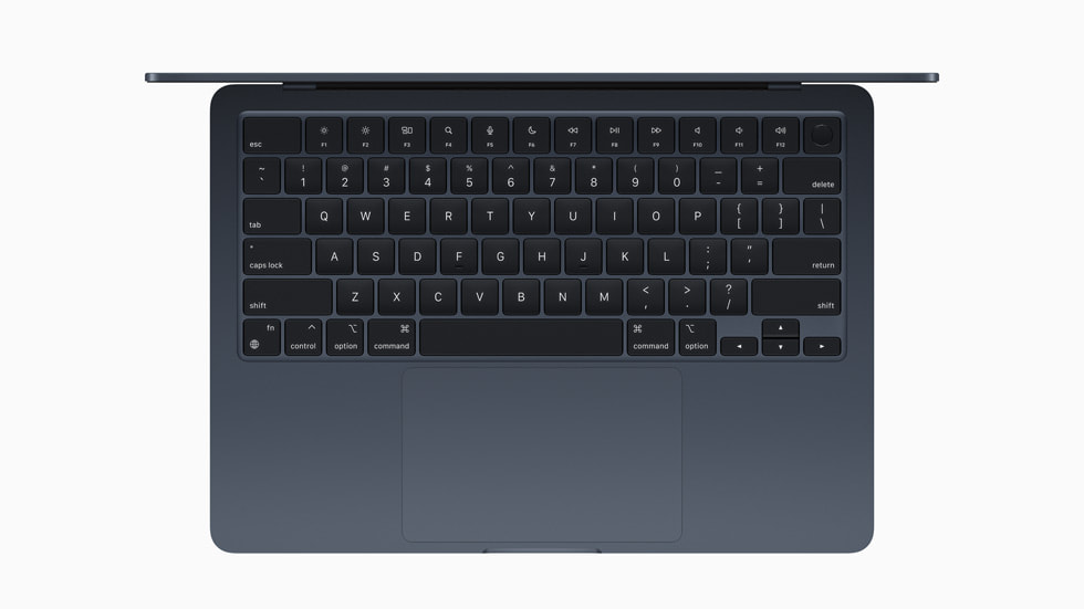 Bàn phím MacBook Air trong ảnh giới thiệu sản phẩm của Apple