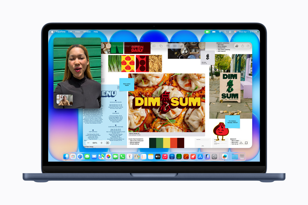 Dùng FaceTime và Freeform cùng lúc trên MacBook Neo