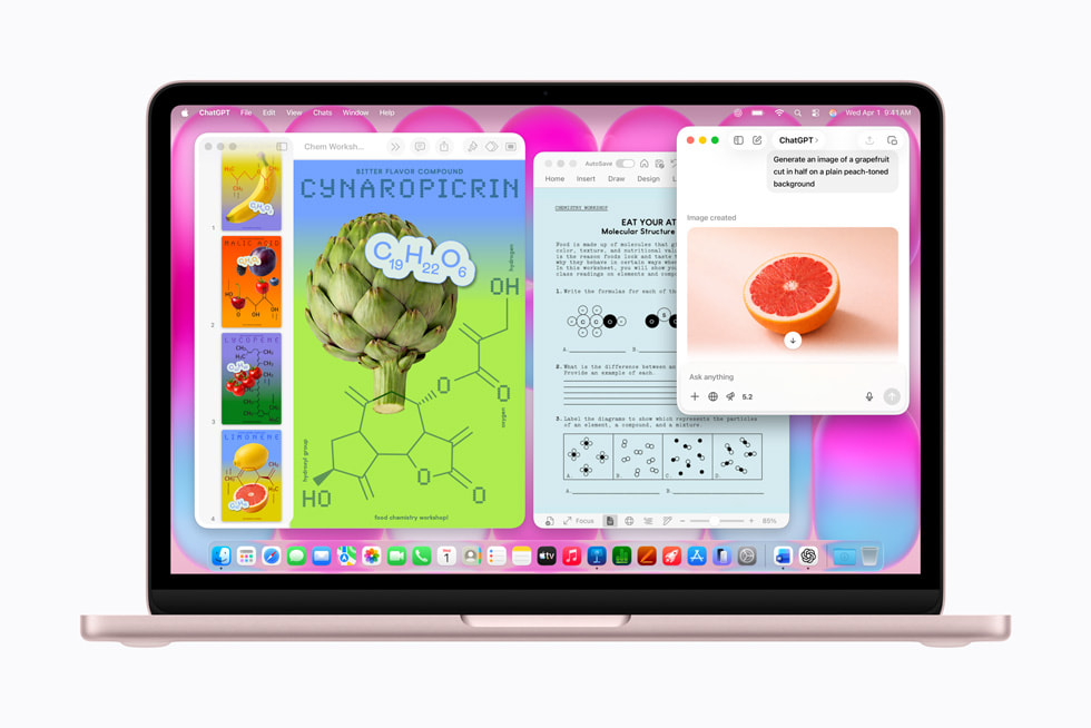 Dùng Microsoft Word, ChatGPT và Xem trước trên MacBook