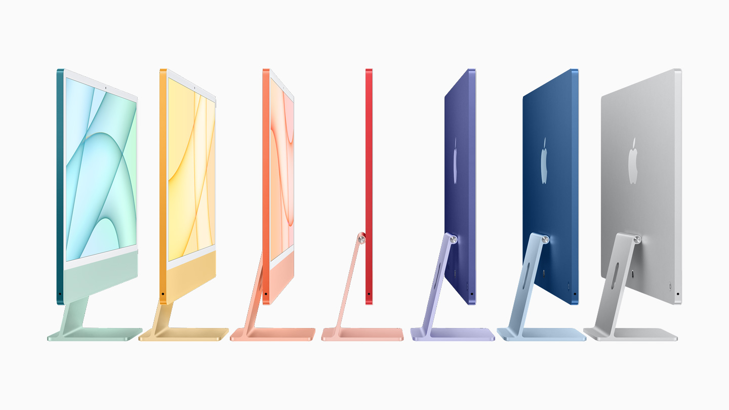 Dòng máy all-in-one iMac 24 inch nhiều màu sắc trang bị chip Apple M1