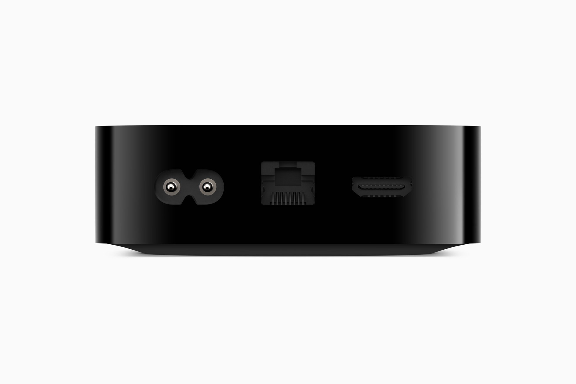 Mặt sau Apple TV 4K bản Wi-Fi + Ethernet với cổng HDMI và Gigabit Ethernet