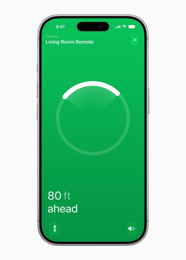 iPhone 18 Pro dùng ứng dụng Tìm để định vị Siri Remote