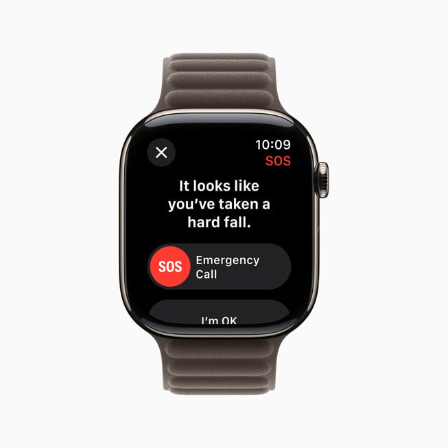 Màn hình tính năng phát hiện té ngã trên Apple Watch kích hoạt gọi cứu hộ khẩn cấp