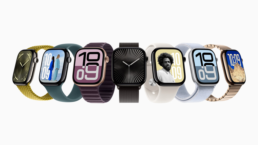 Các phiên bản Apple Watch Series 10 trong ảnh minh họa của Apple