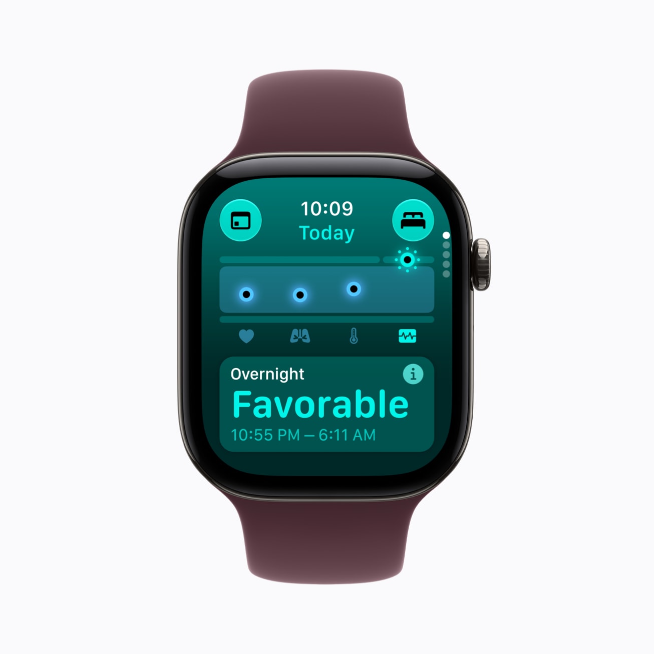 Chỉ số sinh hiệu qua đêm với HRV phục hồi trên Apple Watch Series 12