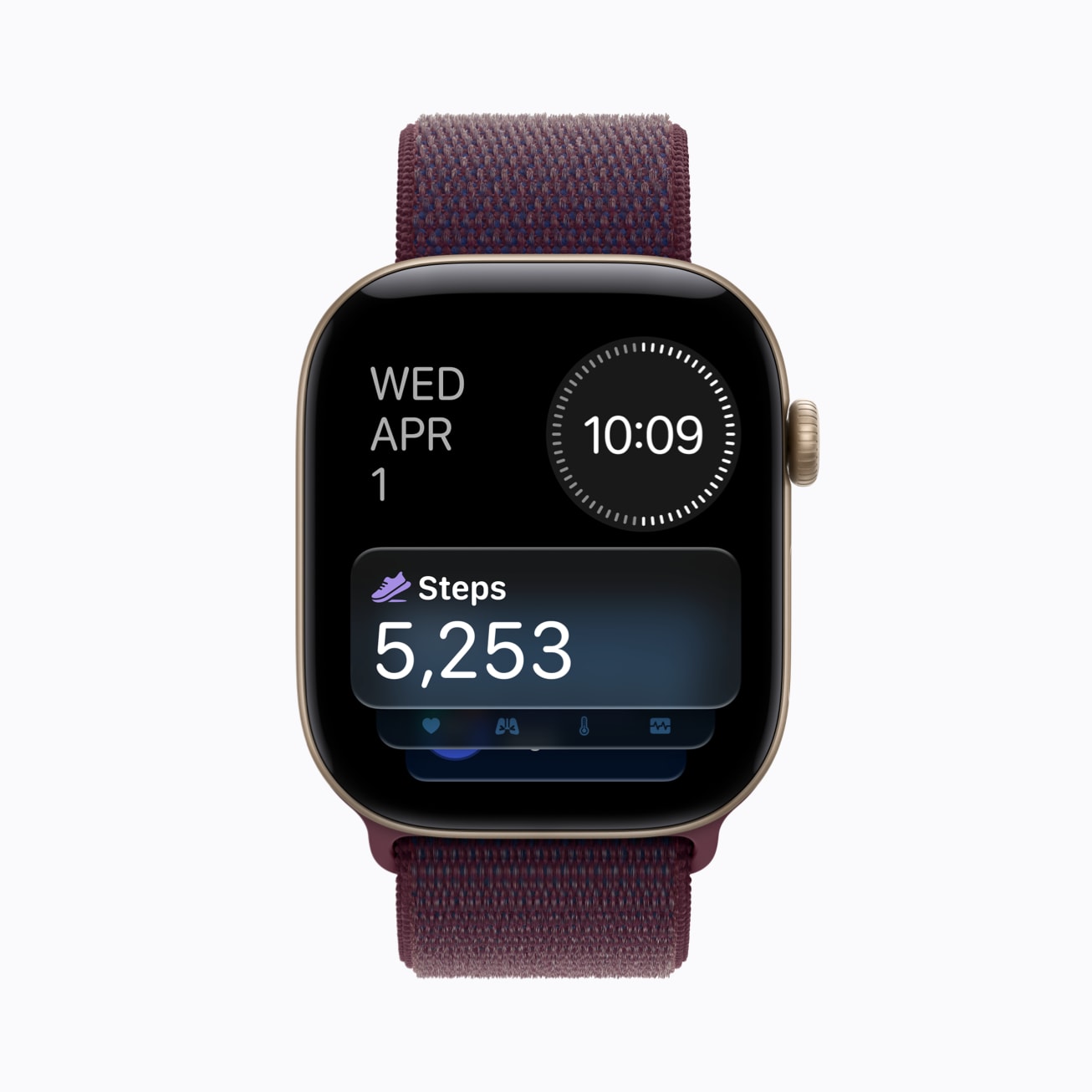 Complication Bước chân hiển thị số bước theo thời gian thực trên Apple Watch Series 12