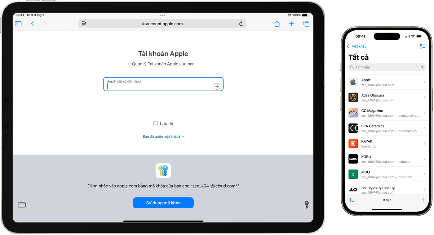 Ứng dụng Mật khẩu trên iPhone và iPad, nơi lưu mật khẩu và mã khóa