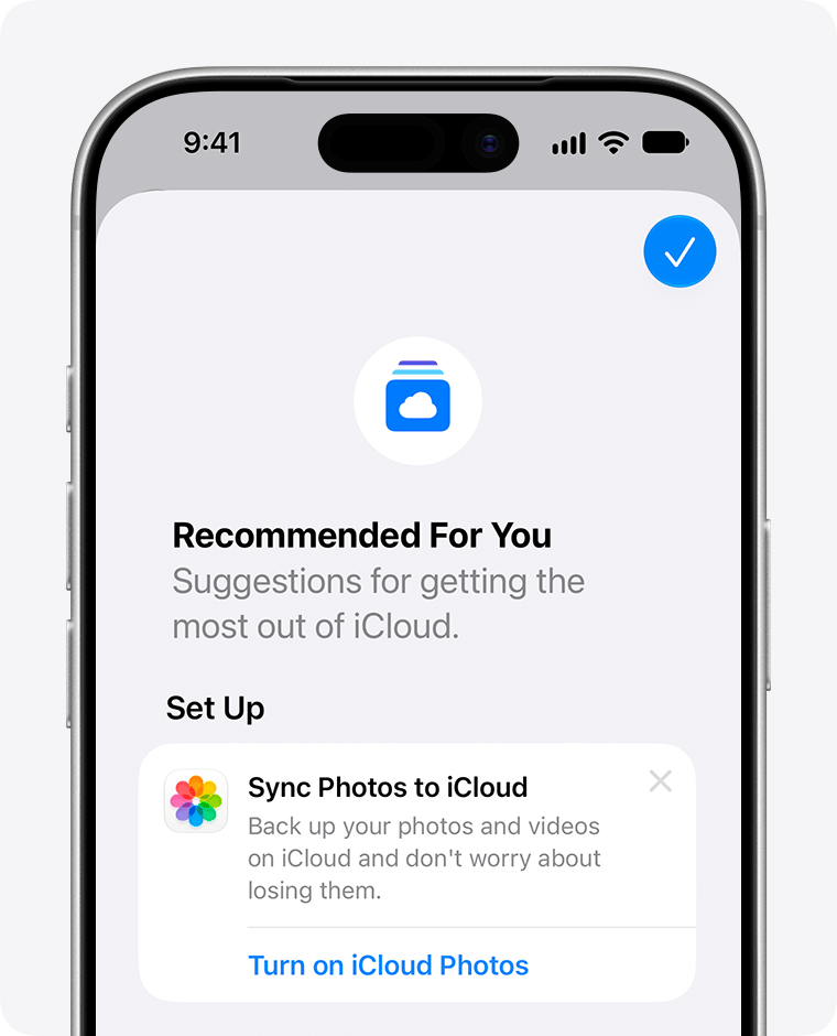 Mục Đề xuất cho bạn trong cài đặt iCloud trên iOS 27