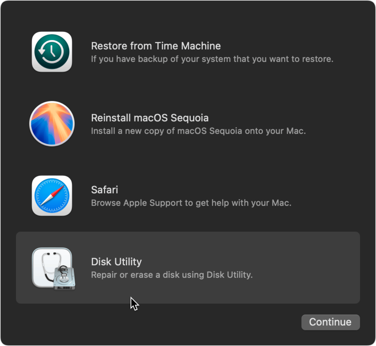 Tiện ích ổ đĩa Disk Utility trên máy Mac dùng để định dạng ổ sang chuẩn APFS