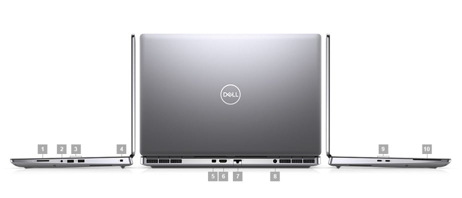 Cổng kết nối và chi tiết Dell Precision 7550
