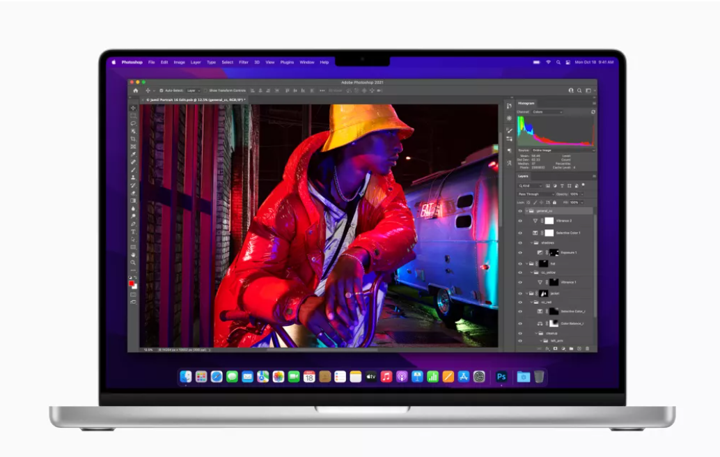 MacBook Pro 14 inch 2021 chạy phần mềm chỉnh ảnh