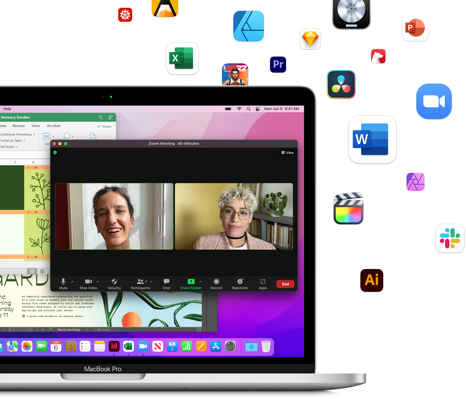 MacBook Pro M2 chạy các ứng dụng làm việc phổ biến