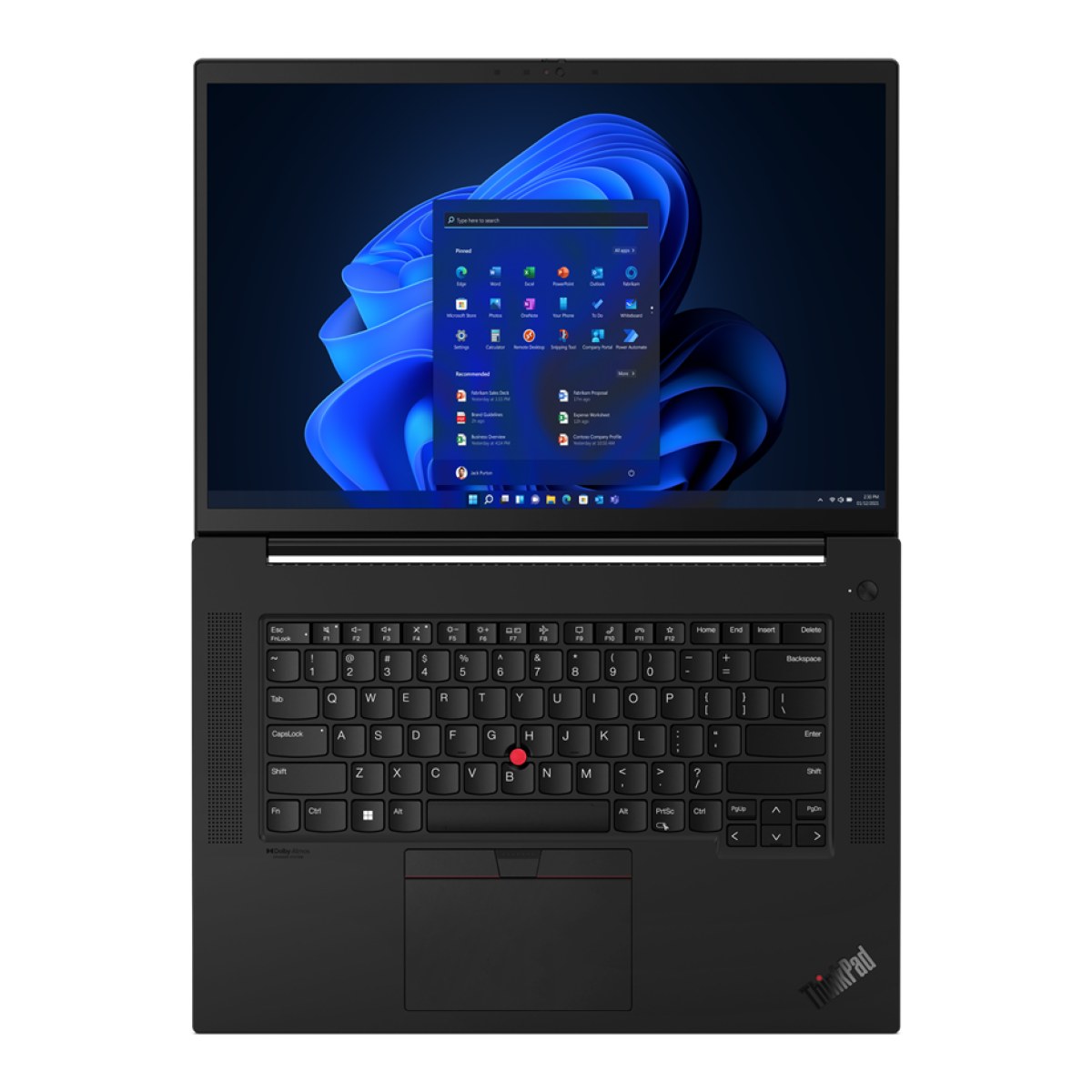 Bàn phím và màn hình 16 inch của ThinkPad X1 Extreme Gen 5