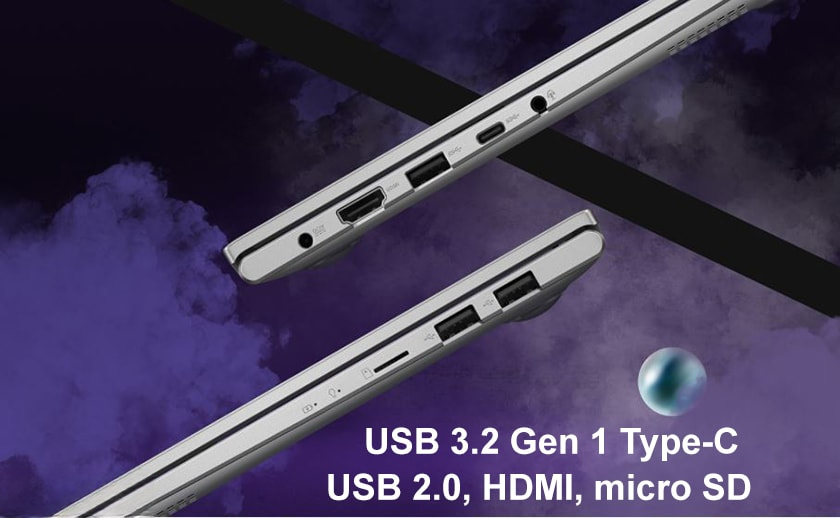 Cổng kết nối của ASUS VivoBook 14 A415EA