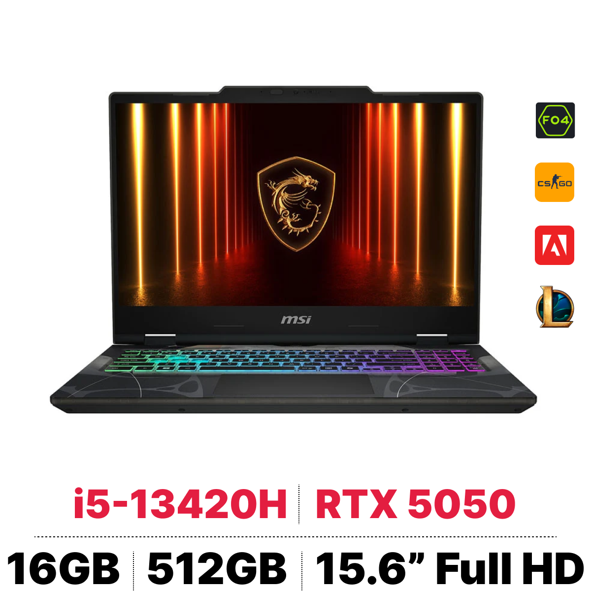 Laptop gaming phong cách cyberpunk chi tiết bán trong suốt MSI Cyborg 15