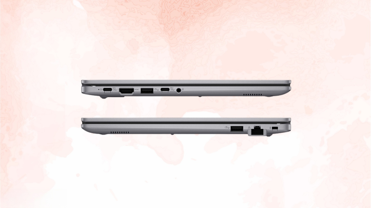 Pin 63Wh và các cổng kết nối của ASUS ExpertBook P1 P1403CVA