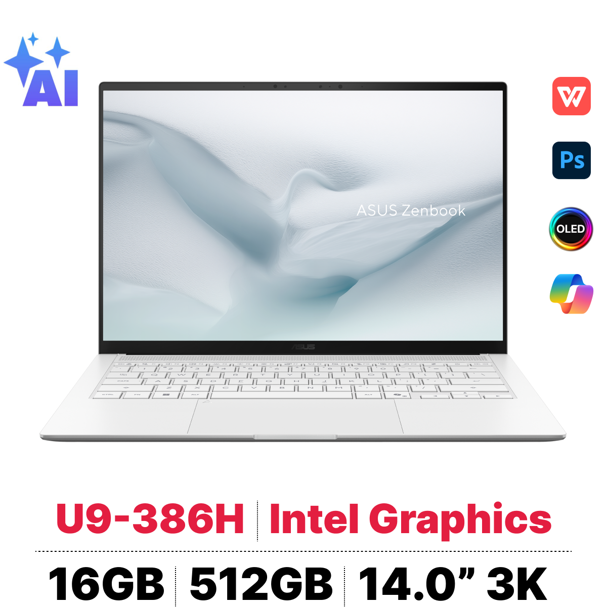 Laptop ASUS Zenbook S 14 mỏng nhẹ