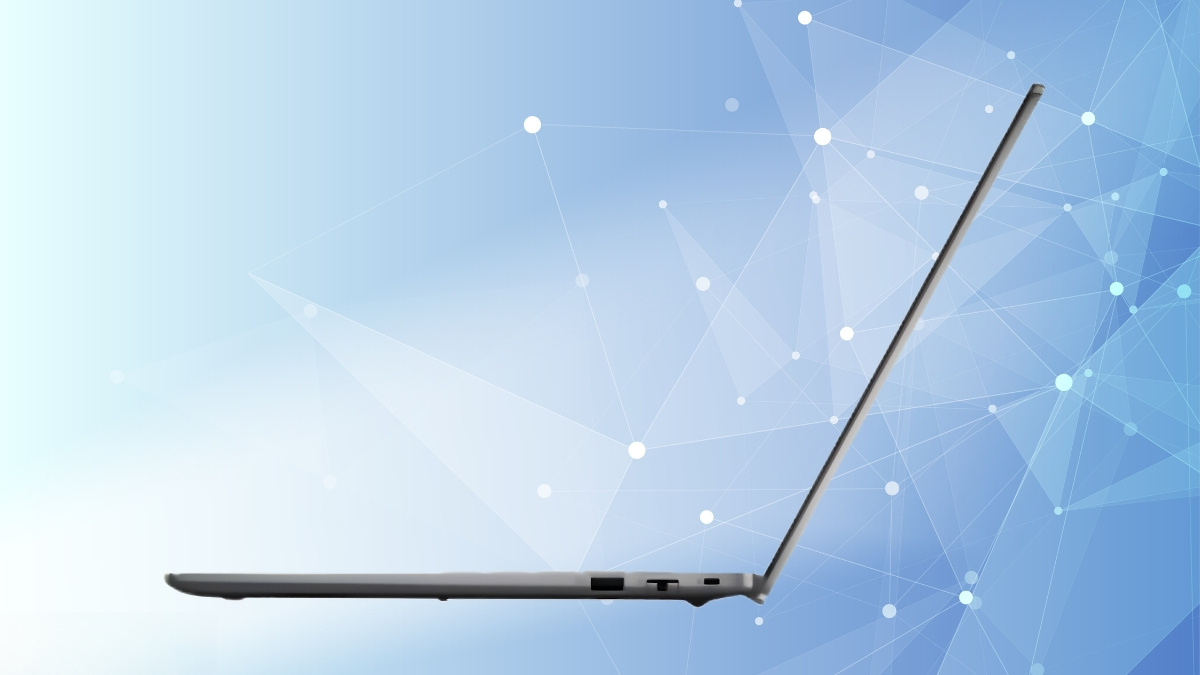 Thiết kế nắp nhôm màu xám của ASUS ExpertBook P3 PM3406CHA-LY0089W
