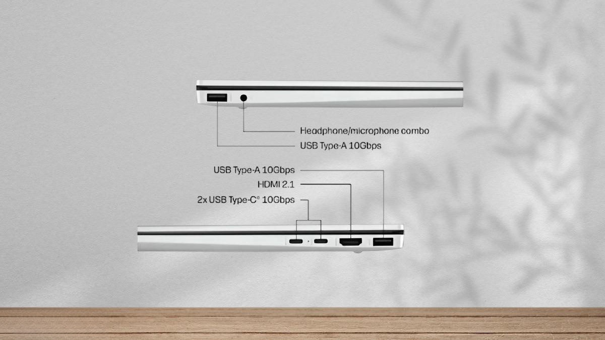 Cổng kết nối của HP OmniBook 7 Aero 13-BG1085AU BZ7U6PA
