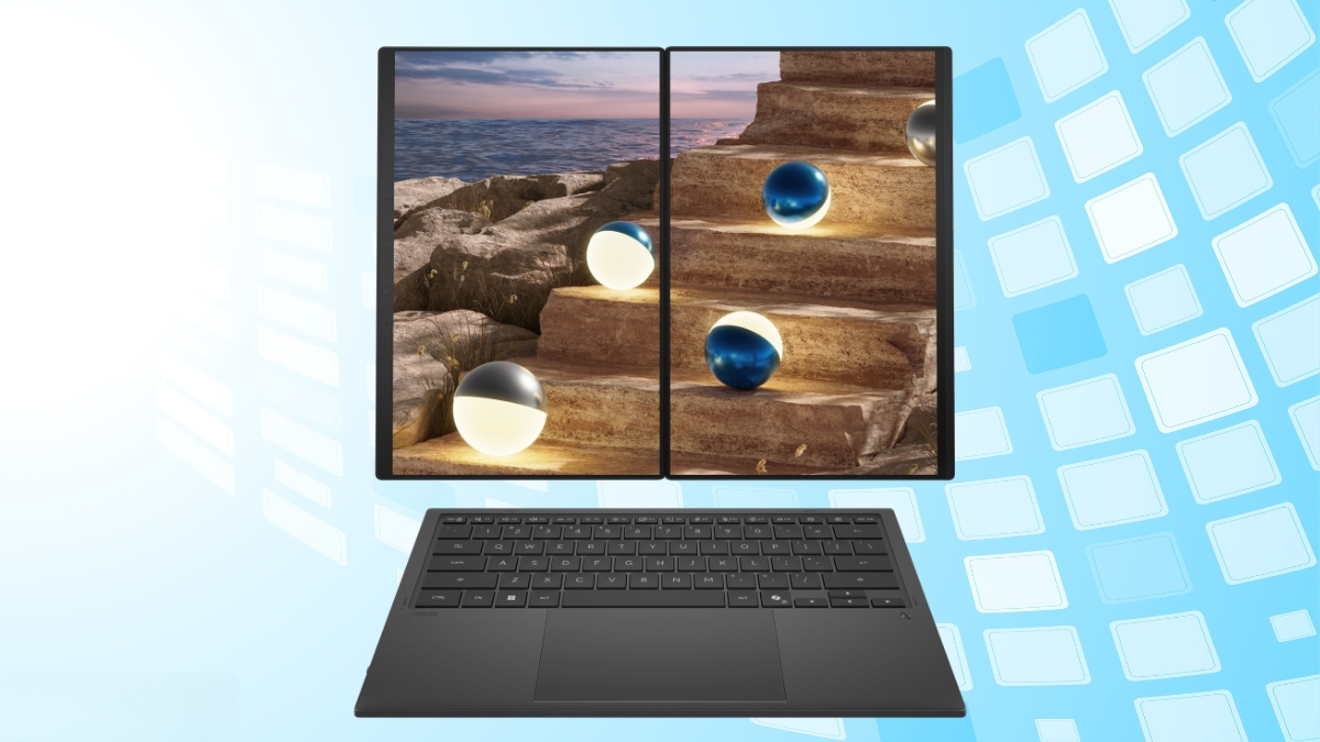 Hai màn hình OLED 3K của ASUS Zenbook Duo UX8407AA-SN439WS