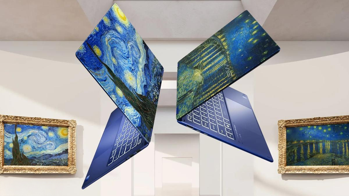 Thiết kế Starry Night Over the Rhône của MSI Prestige 14 Flip AI+ 14T234-260VN