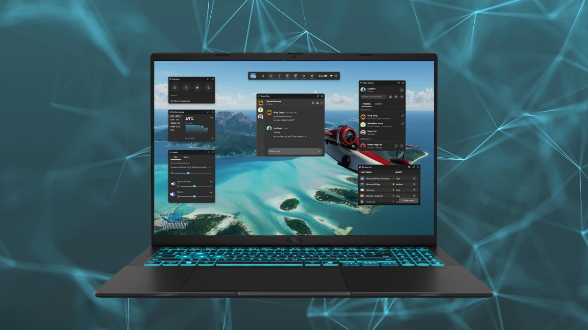 Thiết kế Matte Black của ASUS Gaming V16 V3607VU-RP216W
