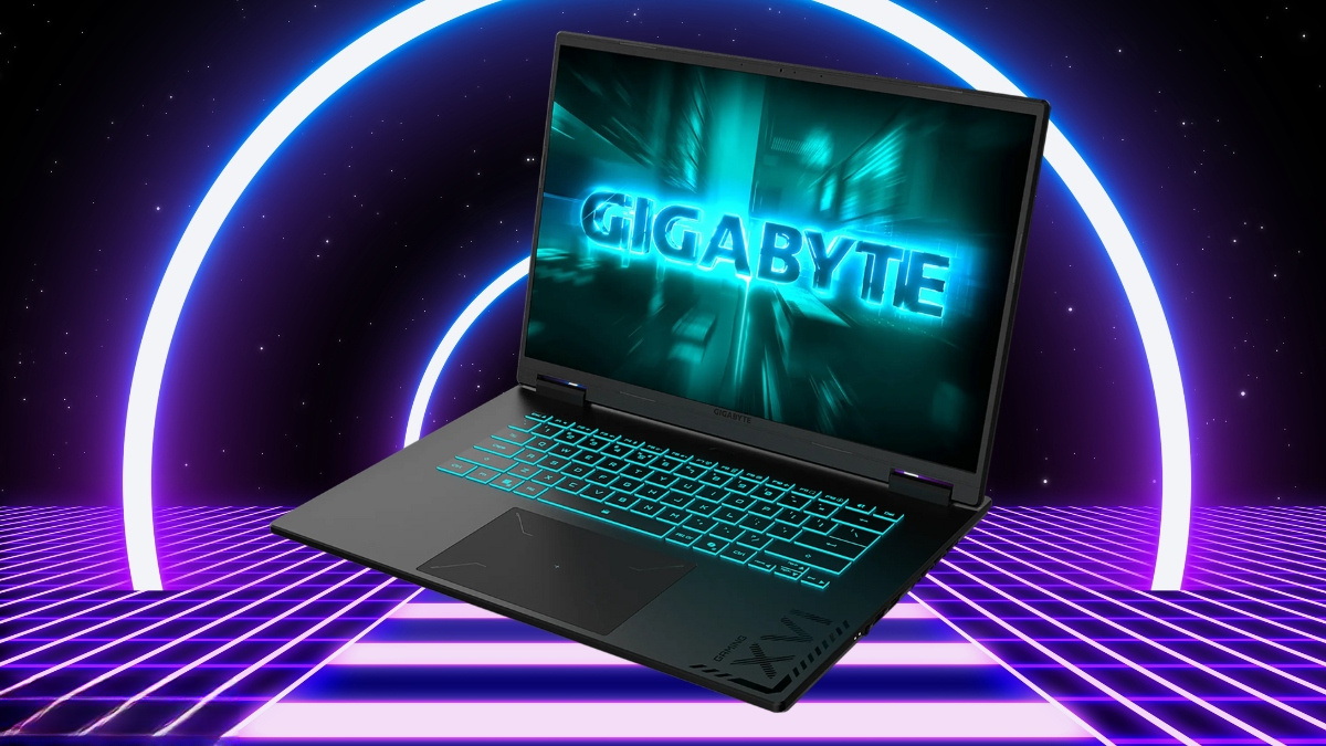 Thiết kế hiện đại tông đen của laptop Gigabyte Gaming A16 GA6H-CTHI3VN893SH