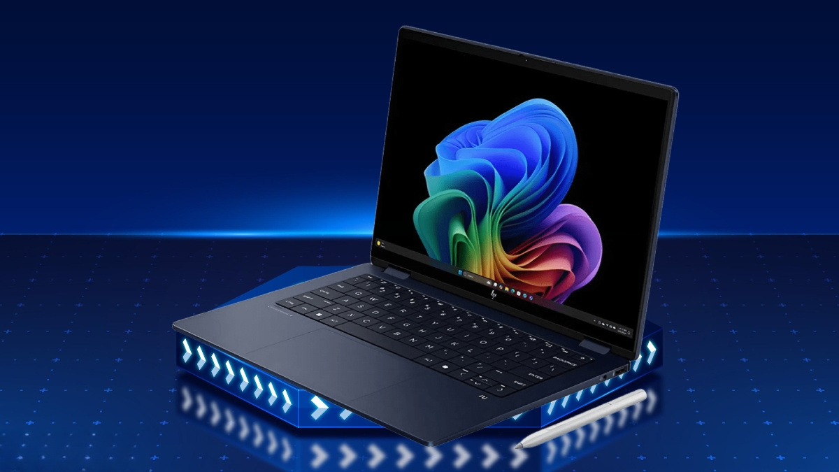 Thiết kế 2 trong 1 màu xanh của HP OmniBook X Flip 14-FM0088TU