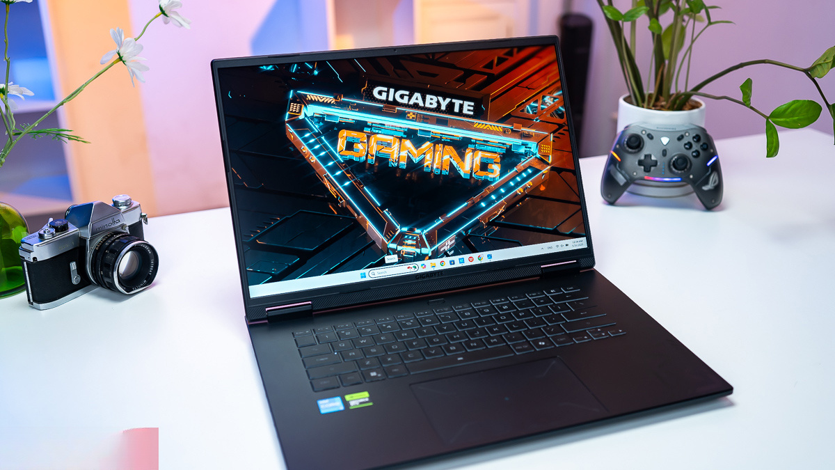 Thiết kế ngoại hình cứng cáp của laptop Gigabyte Gaming A16 GA6H-CTHH3VN893SH