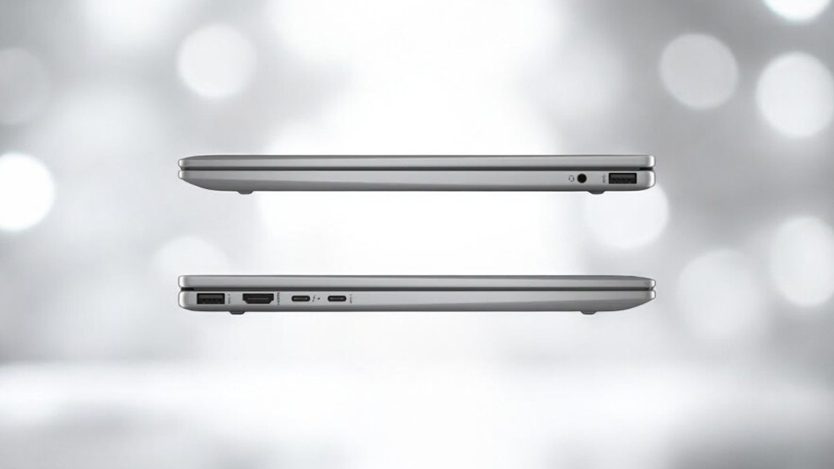 Màn hình OLED và cổng kết nối của HP Envy x360 14-FA0093AU AY8U3PA
