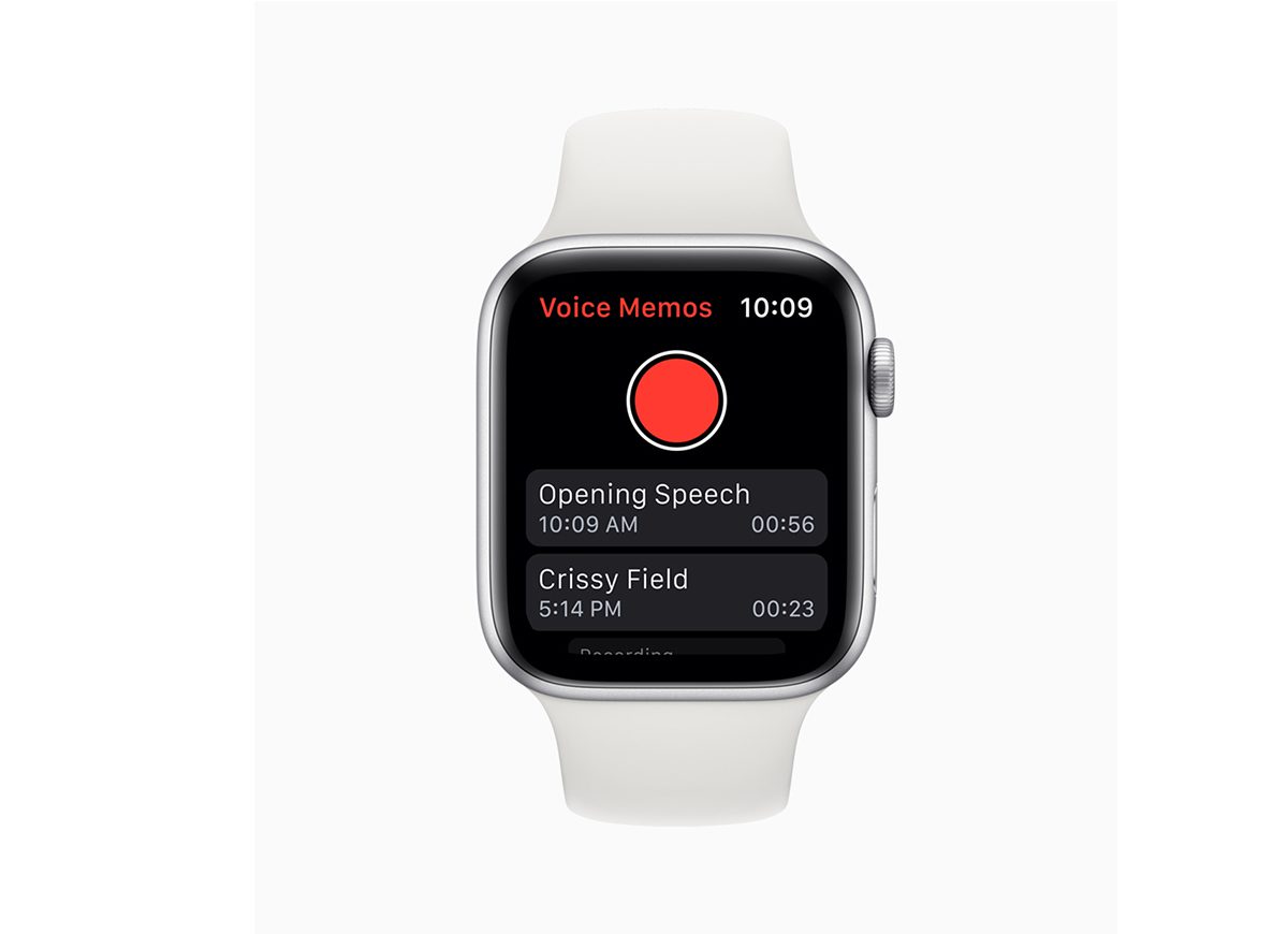 watchOS 6 giới thiệu các mặt đồng hồ mới năng động và truy cập trực tiếp vào các ứng dụng phổ biến như Voice Memos, Audiobooks và Calculator.