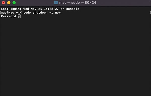 Nhập lệnh “sudo shutdown -h now” để tắt máy