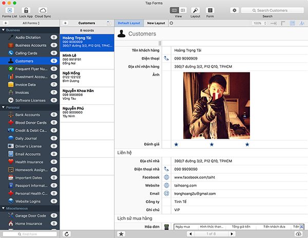 Tap Forms là phần mềm thay thế Microsoft Access trên MacBook khá thông dụng hiện nay