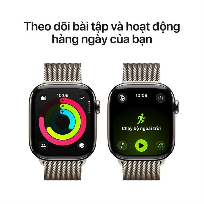 Apple Watch Series 11 GPS + Cellular 42mm viền Titanium dây Milan màu Titan tự nhiên – ảnh 4