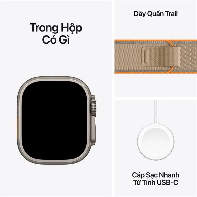 Apple Watch Ultra 4 GPS + Cellular 49mm viền Titanium dây Trail màu Titan tự nhiên – ảnh 17