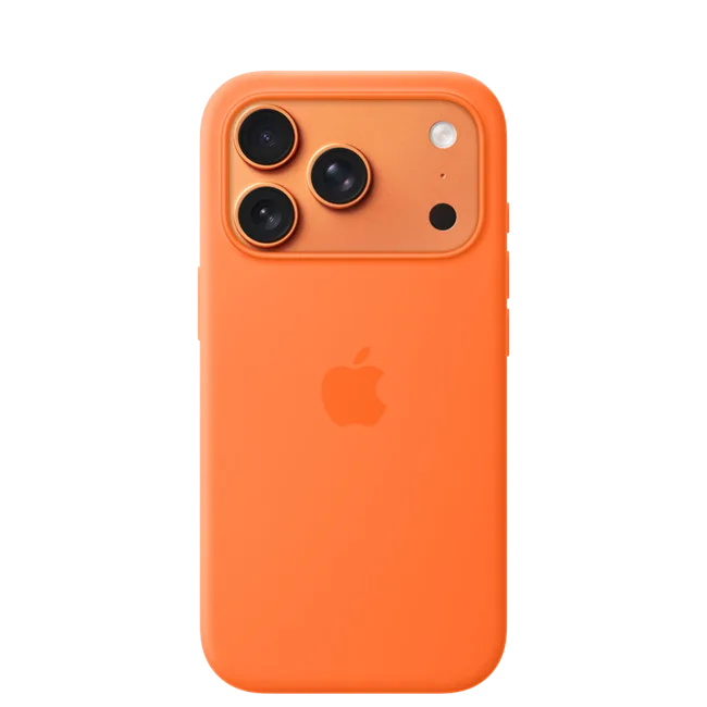 Ốp lưng MagSafe iPhone 17 Pro Silicone Apple màu Cam – ảnh 21