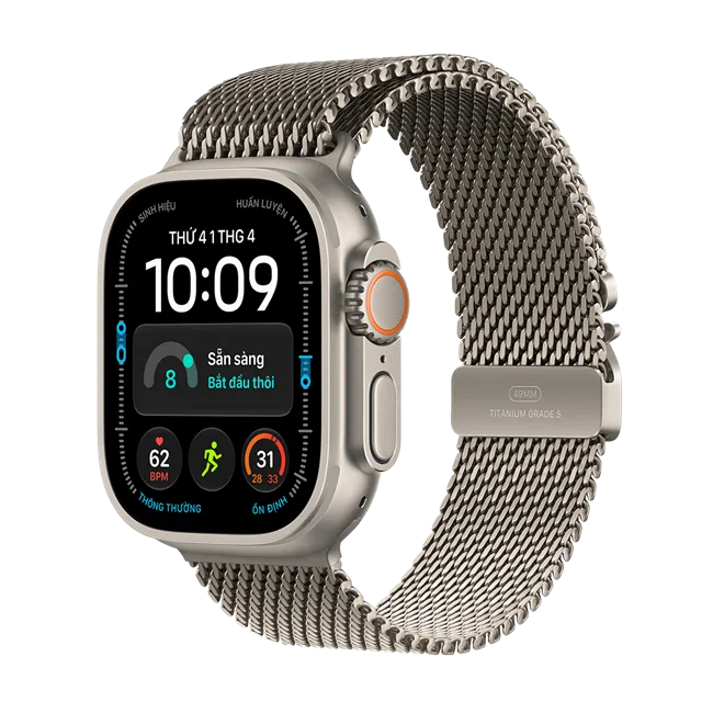 Apple Watch Ultra 4 GPS + Cellular 49mm viền Titanium dây Milan màu Titan tự nhiên – ảnh 10