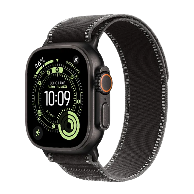 Apple Watch Ultra 3 GPS + Cellular 49mm viền Titanium dây Trail màu Titan đen – ảnh 1
