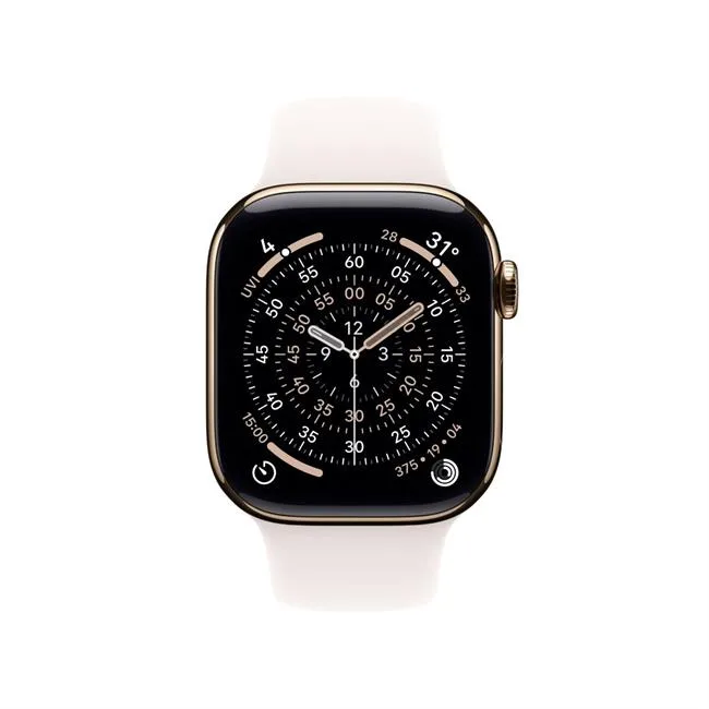 Apple Watch Series 11 GPS + Cellular 42mm viền Titanium dây thể thao màu Titan vàng – ảnh 10