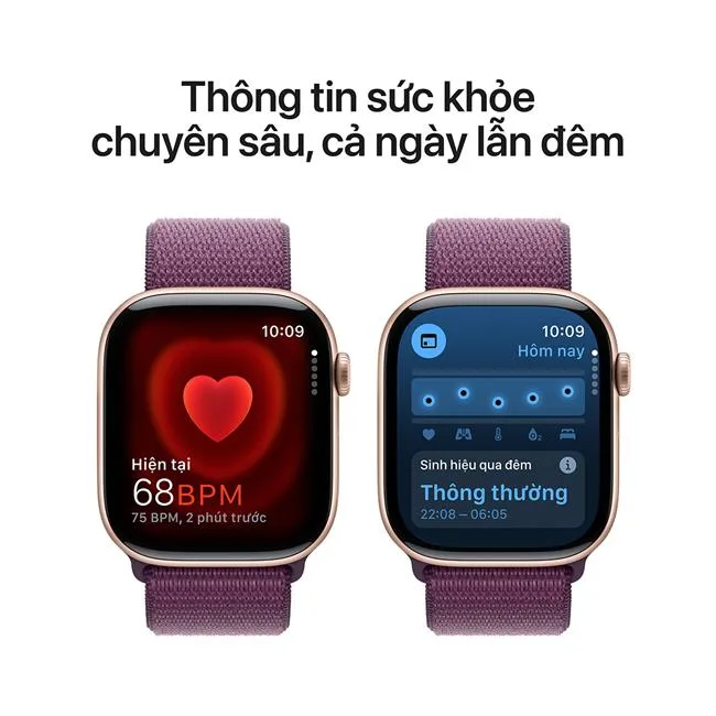 Apple Watch Series 10 GPS + Cellular 46mm viền nhôm dây vải màu Vàng Hồng – ảnh 5